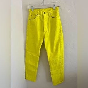 Agolde 90’s Pinch Waist Neon Yellow
